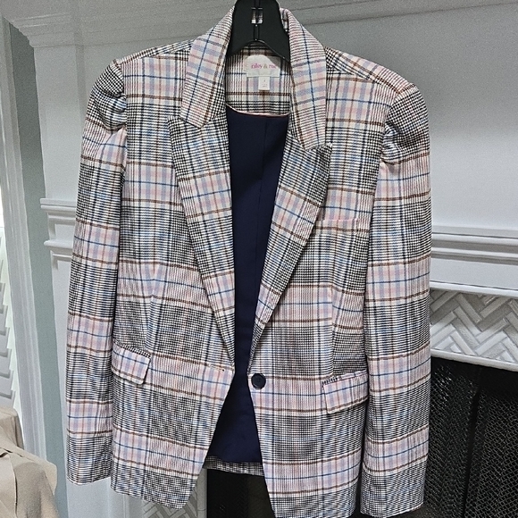 Riley & Rae Multicolor Plaid Blazer Size 4